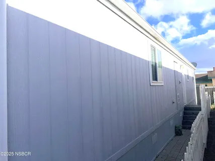 a view of a wooden door