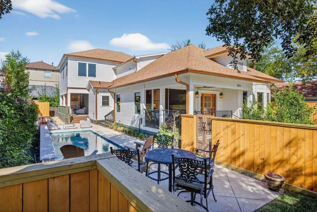 a view of a house with sitting area
