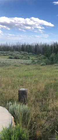 a view of a lake with a yard