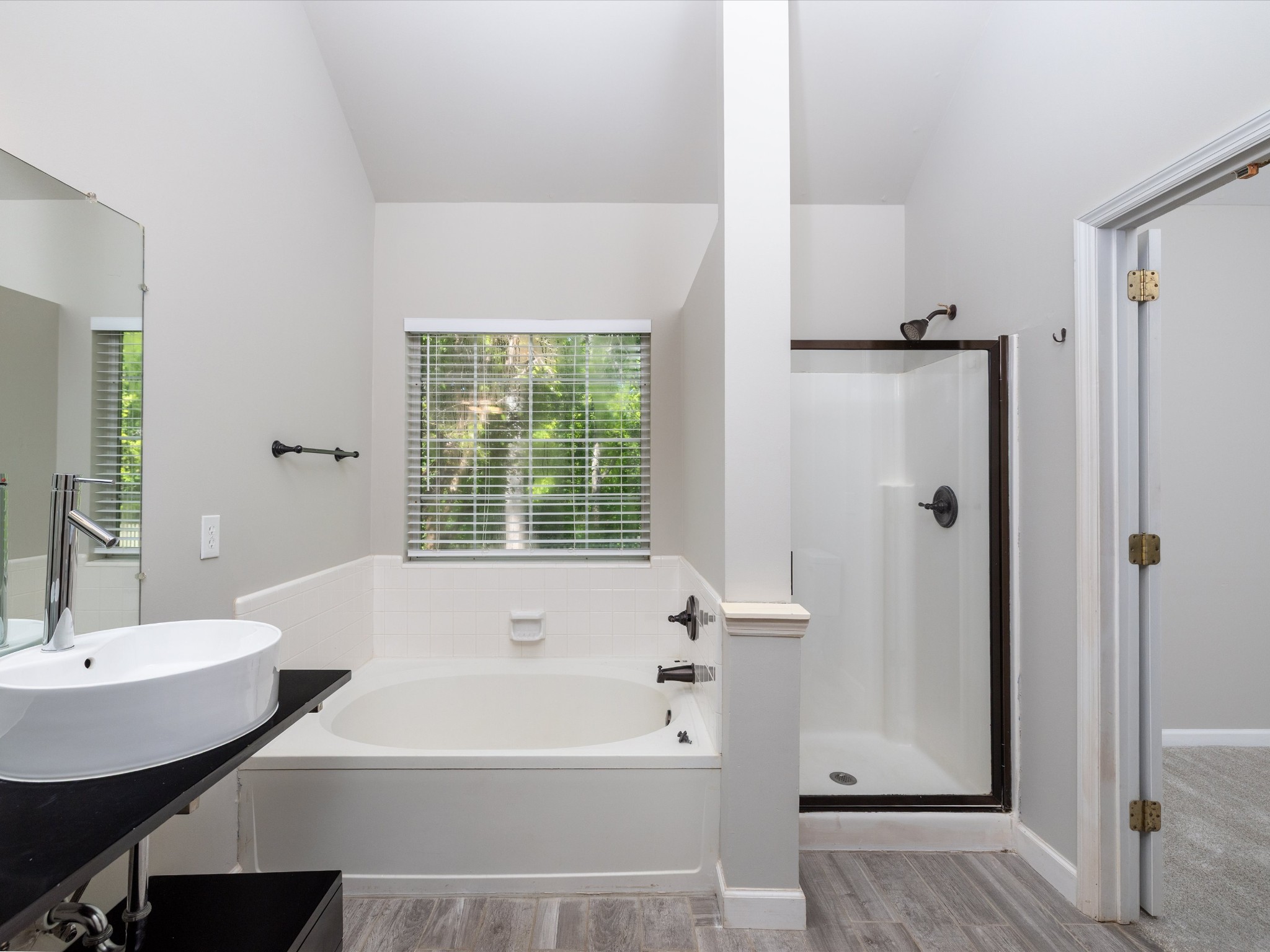 4629 Sandy Creek Road Nashville, TN 37221 - Photo 18 of 48 a bathroom with a bathtub a sink and a mirror