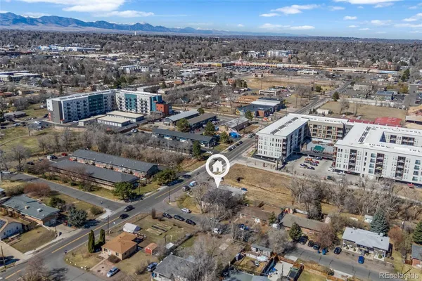 an aerial view of a city