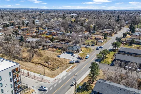 an aerial view of a city