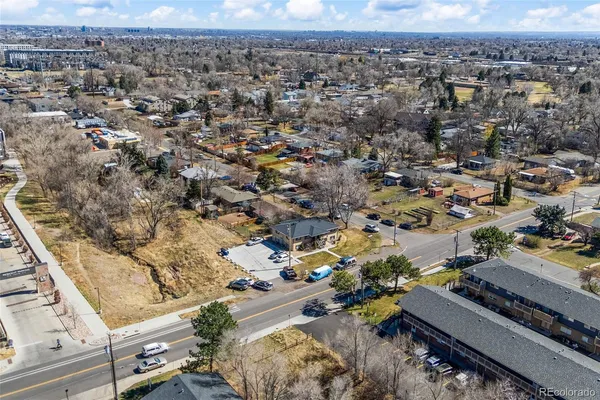 an aerial view of a city