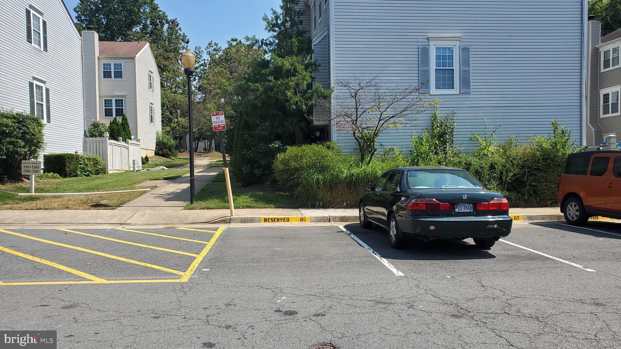 Excellent Reserved parking next to fire zone.
