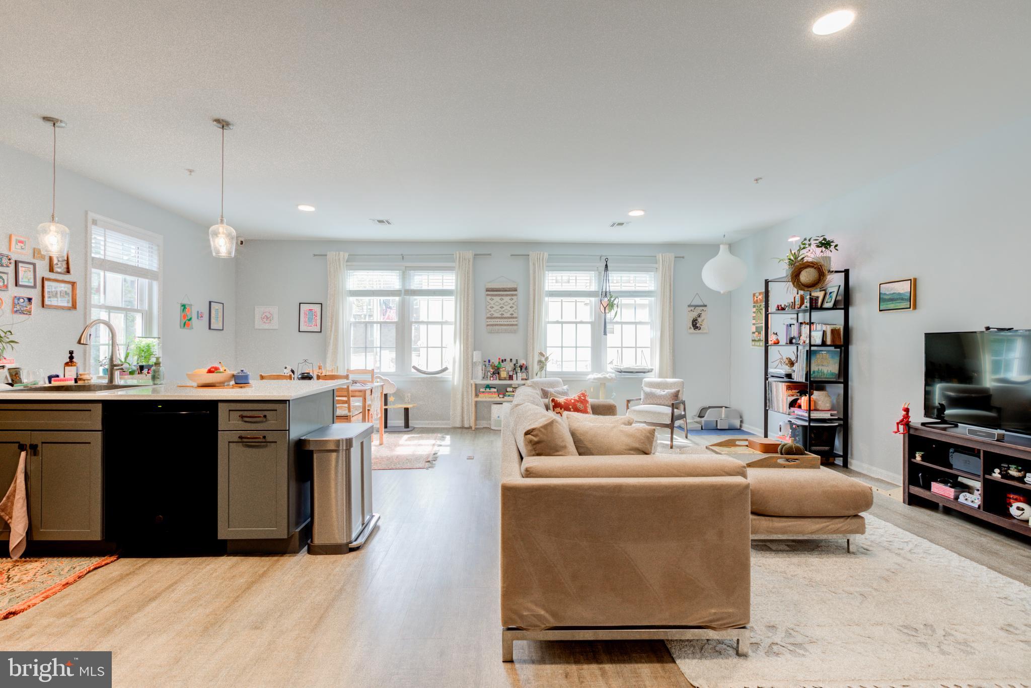 134 Bridge Street, Unit 201 Phoenixville, PA 19460 - Photo 5 of 33 a living room with furniture window and a flat screen tv