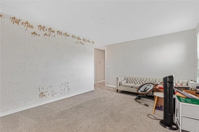 a view of a room with lots of white walls