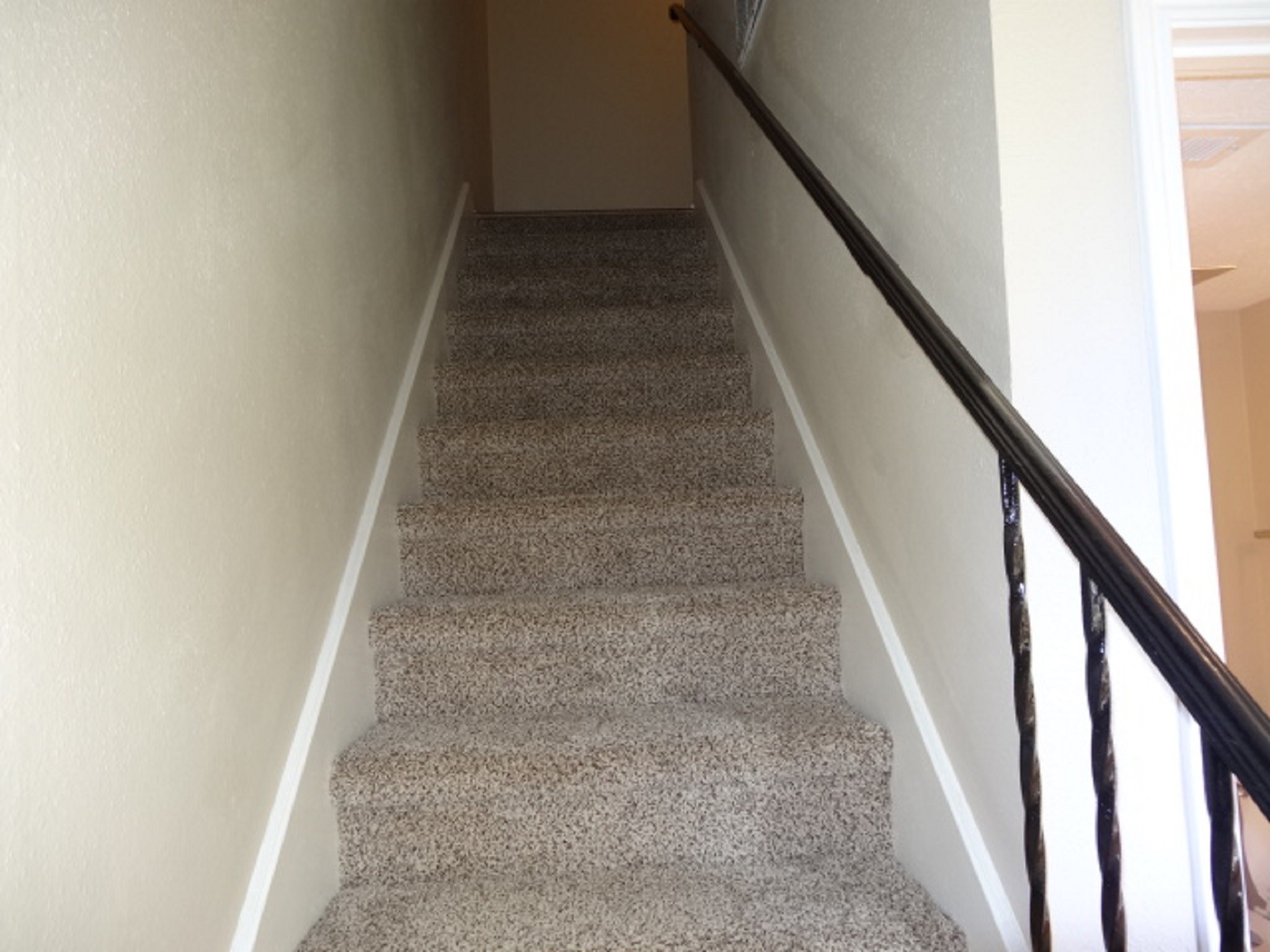 5522 Deep Forest Drive Houston, TX 77092 - Photo 18 of 47 a view of staircase with wooden floor and white walls