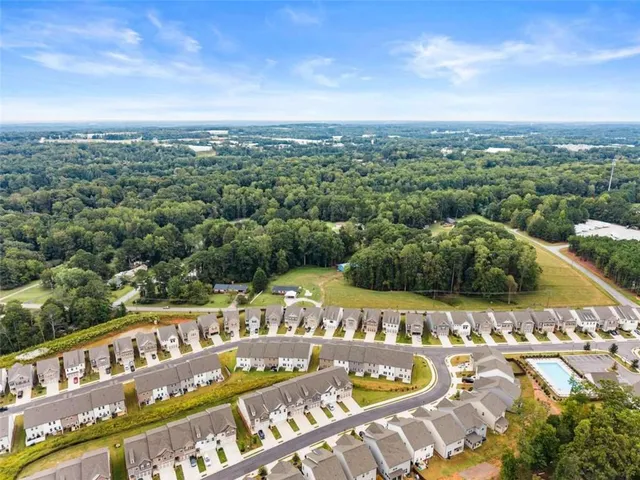 a view of a city that has tall buildings