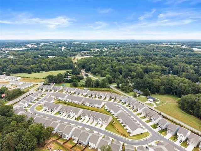 an aerial view of a city