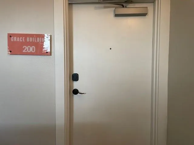 a close up of a shower