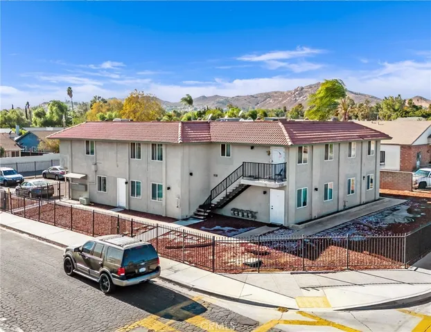 a car parked in front of a house