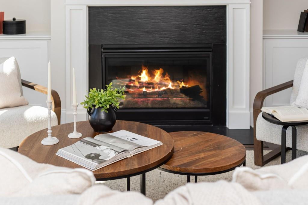 595 Hanlon Way Alpharetta, GA 30009 - Photo 14 of 33 a living room with furniture and a fireplace
