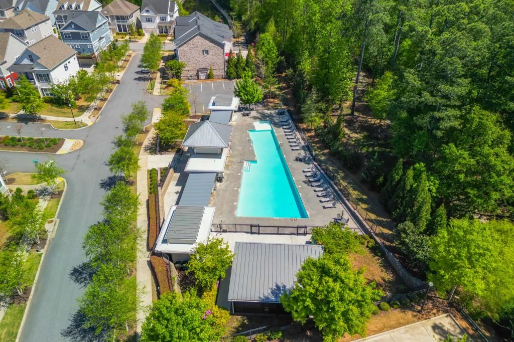 595 Hanlon Way Alpharetta, GA 30009 - Photo 31 of 33 an aerial view of residential houses with outdoor space
