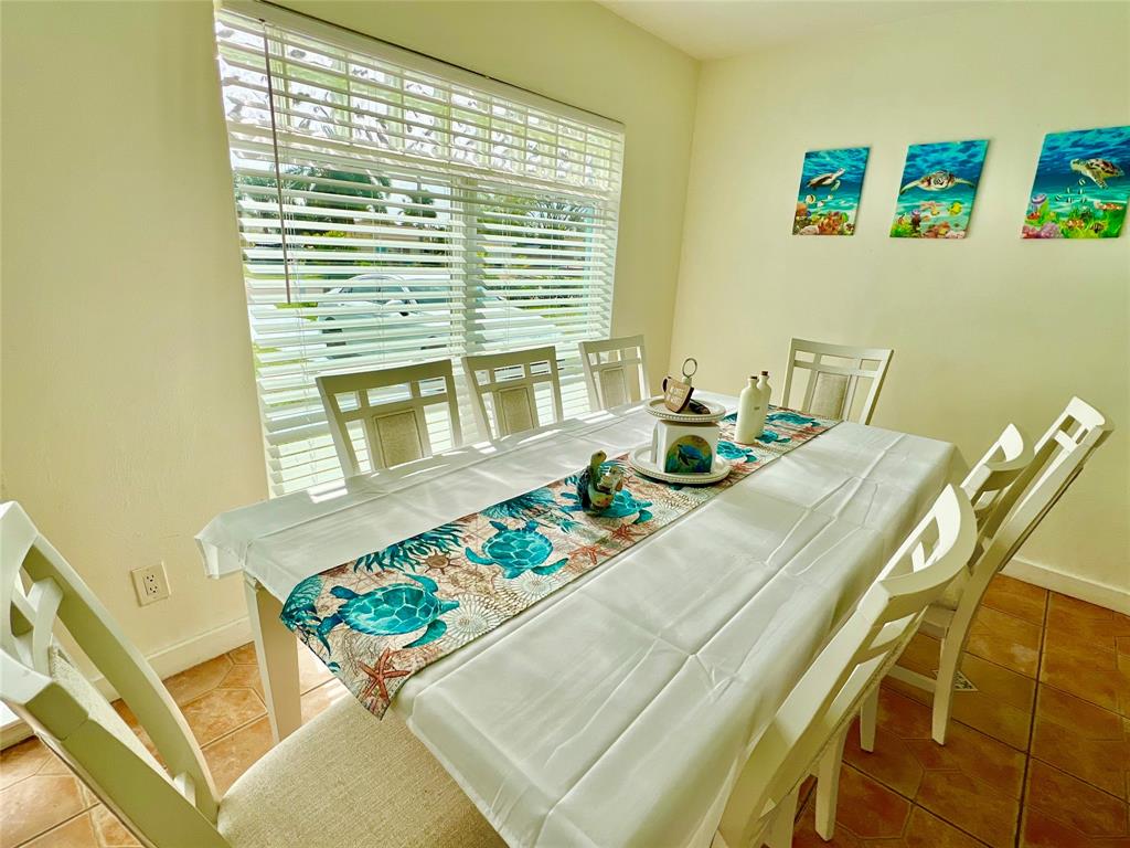 133 Northeast 1st Street Satellite Beach, FL 32937 - Photo 7 of 27 a dining room with furniture and a large window