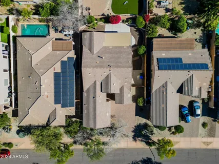 an aerial view of a city