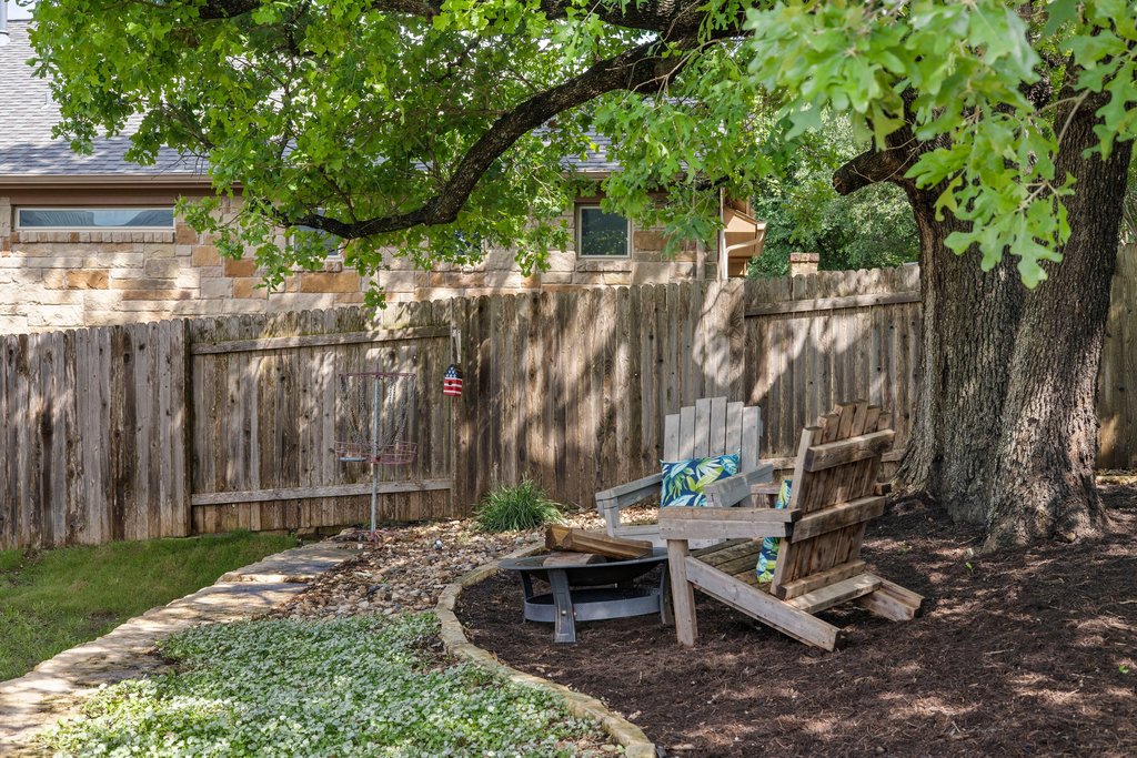 308 Morning Ridge Georgetown, TX 78628 - Photo 26 of 33 a backyard of a house with outdoor seating