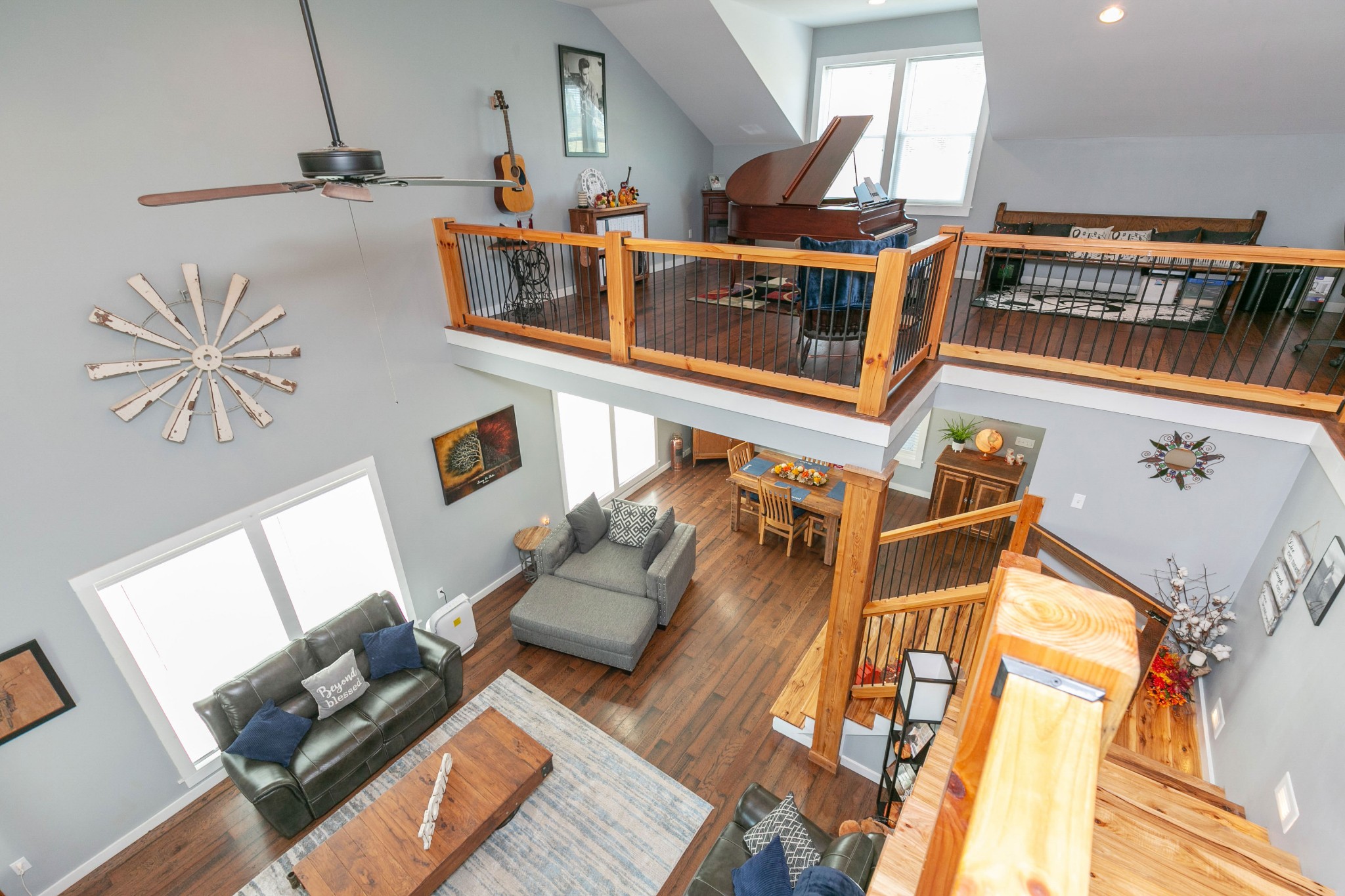 4920 Galen Road Lafayette, TN 37083 - Photo 23 of 47 a living room with furniture and a floor to ceiling window