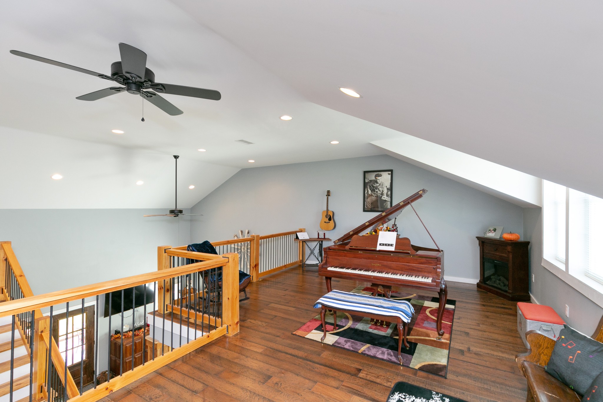 4920 Galen Road Lafayette, TN 37083 - Photo 24 of 47 a room with wooden floor stairs and windows