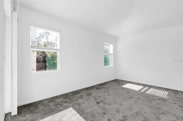 an empty room with a window