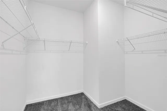 a view of small space with empty racks