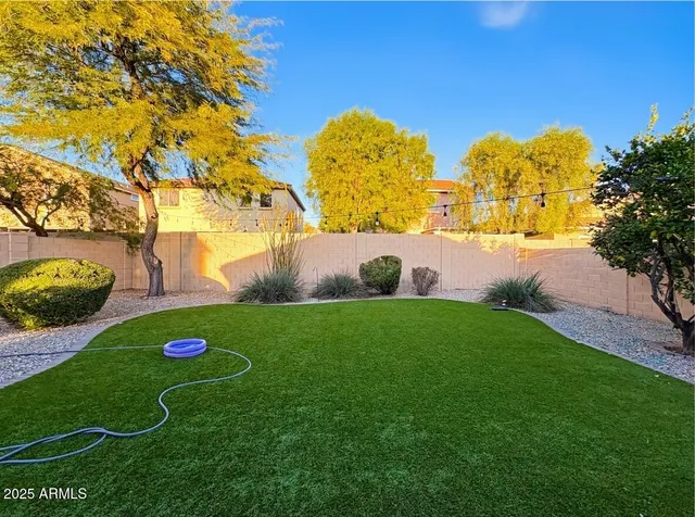 a view of a backyard with plants