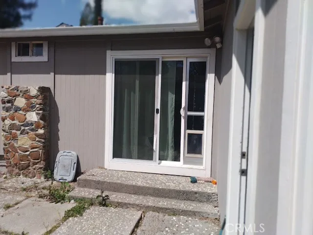 a view of a door of the house