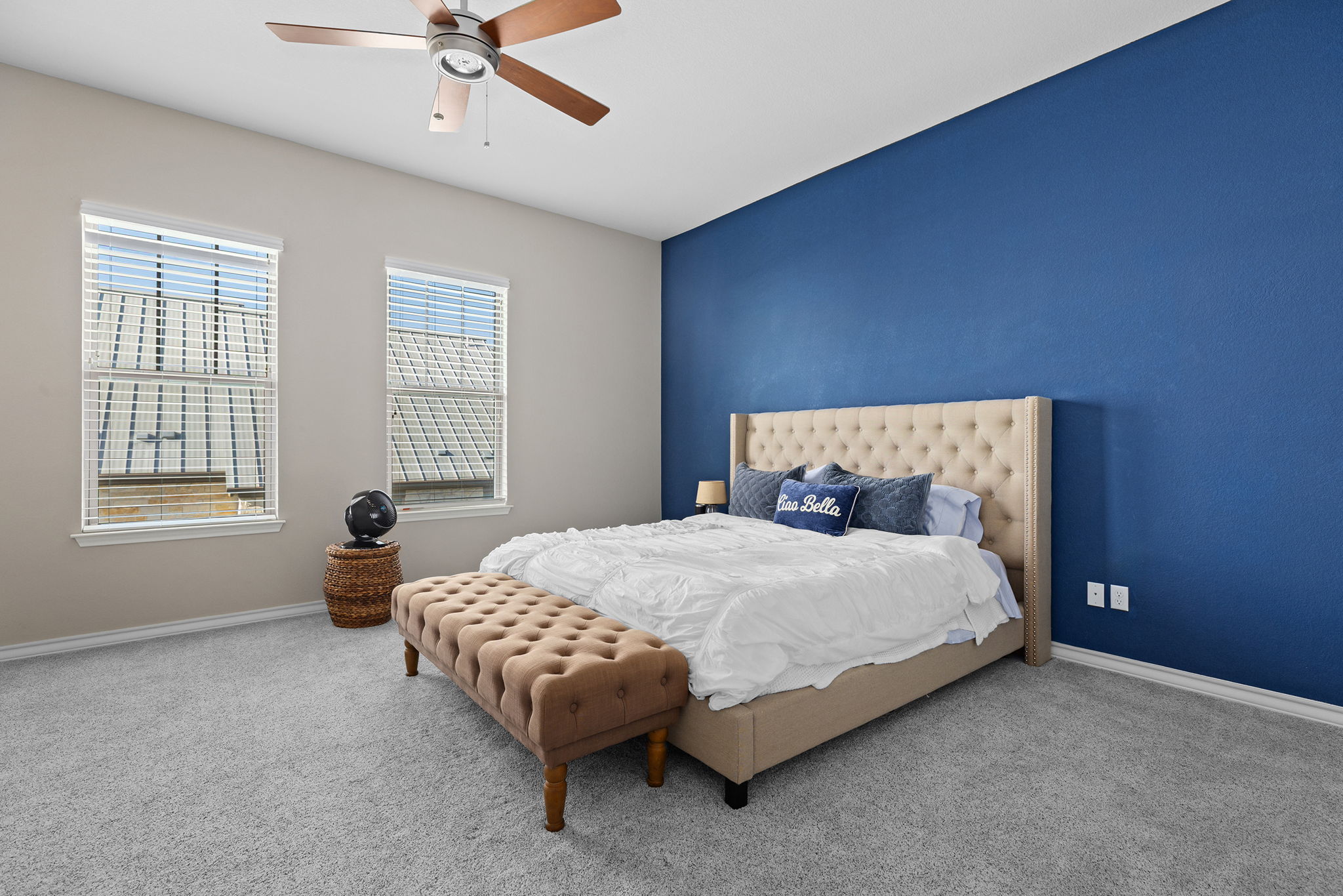 1125 Highknoll Lane Georgetown, TX 78628 - Photo 22 of 40 Carpeted bedroom featuring baseboards and a ceiling fan