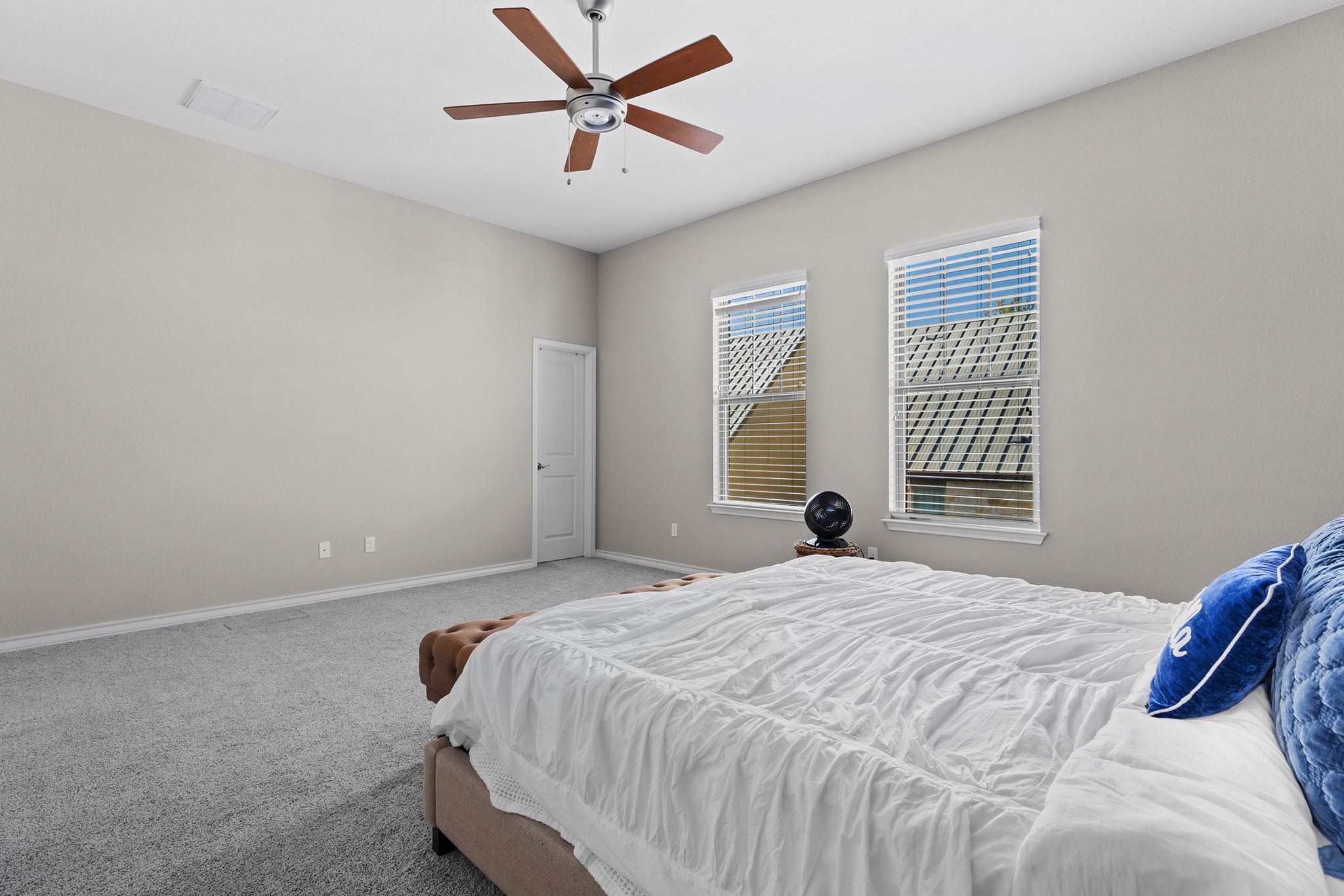 1125 Highknoll Lane Georgetown, TX 78628 - Photo 29 of 40 Bedroom with carpet floors and a ceiling fan