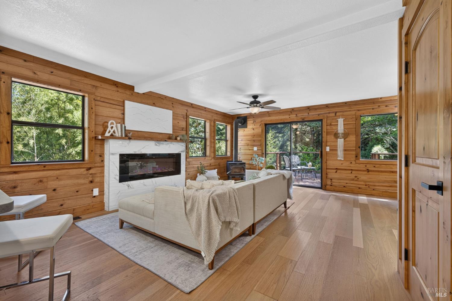 2132 Green Hill Road Sebastopol, CA 95472 - Photo 19 of 55 The living area offers both an electric fireplace and a wood-burning fireplace.