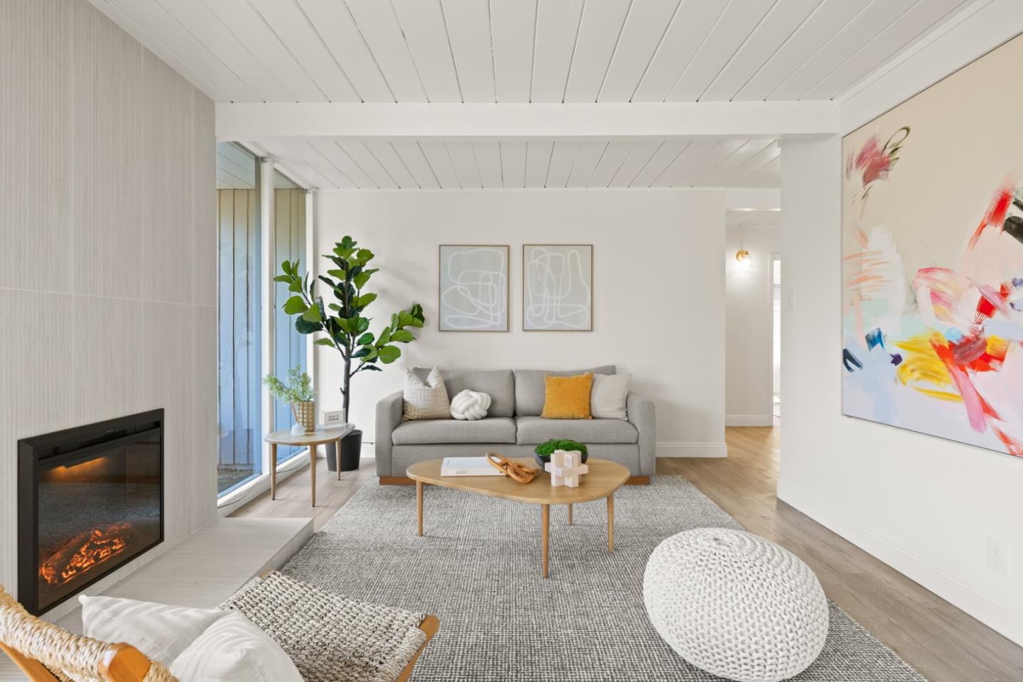 2443 Thaddeus Drive Mountain View, CA 94043 - Photo 6 of 38 a living room with furniture and a fireplace