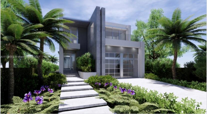 Biscayne Point Miami Beach, FL 33141 - Photo 1 of 2 a front view of a house with a garden