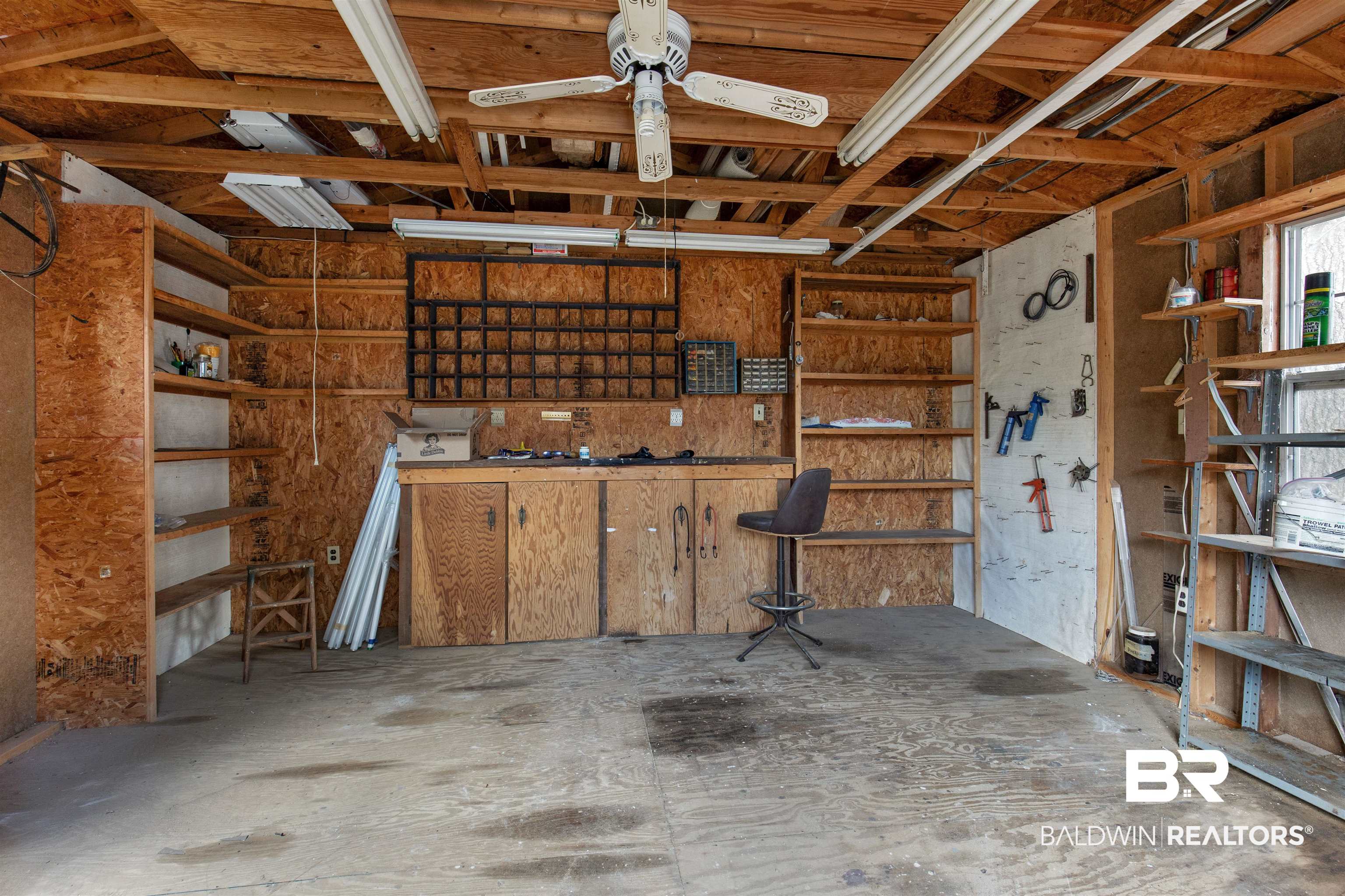 7225 Smithfield Road East Mobile, AL 36695 - Photo 21 of 27 Garage featuring a ceiling fan
