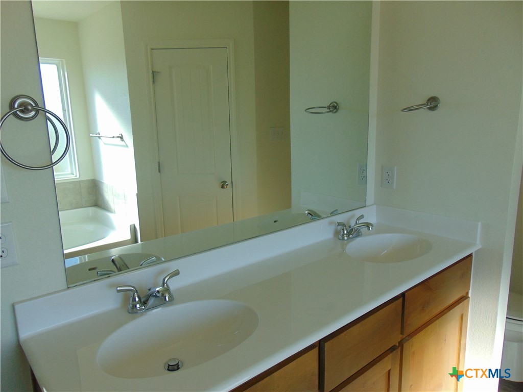 3202 Salt Fork Drive Killeen, TX 76549 - Photo 15 of 25 a bathroom with a sink and a mirror