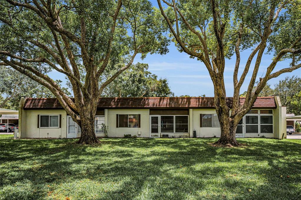 3116 Highlands Boulevard, Unit 3116 Palm Harbor, FL 34684 - Photo 34 of 56 a front view of a house with a garden