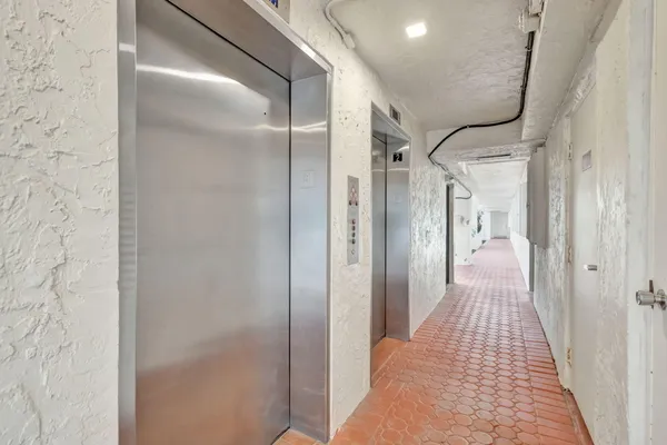 a view of a lake with a terrace