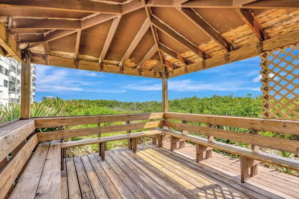 a view of a lake with a yard