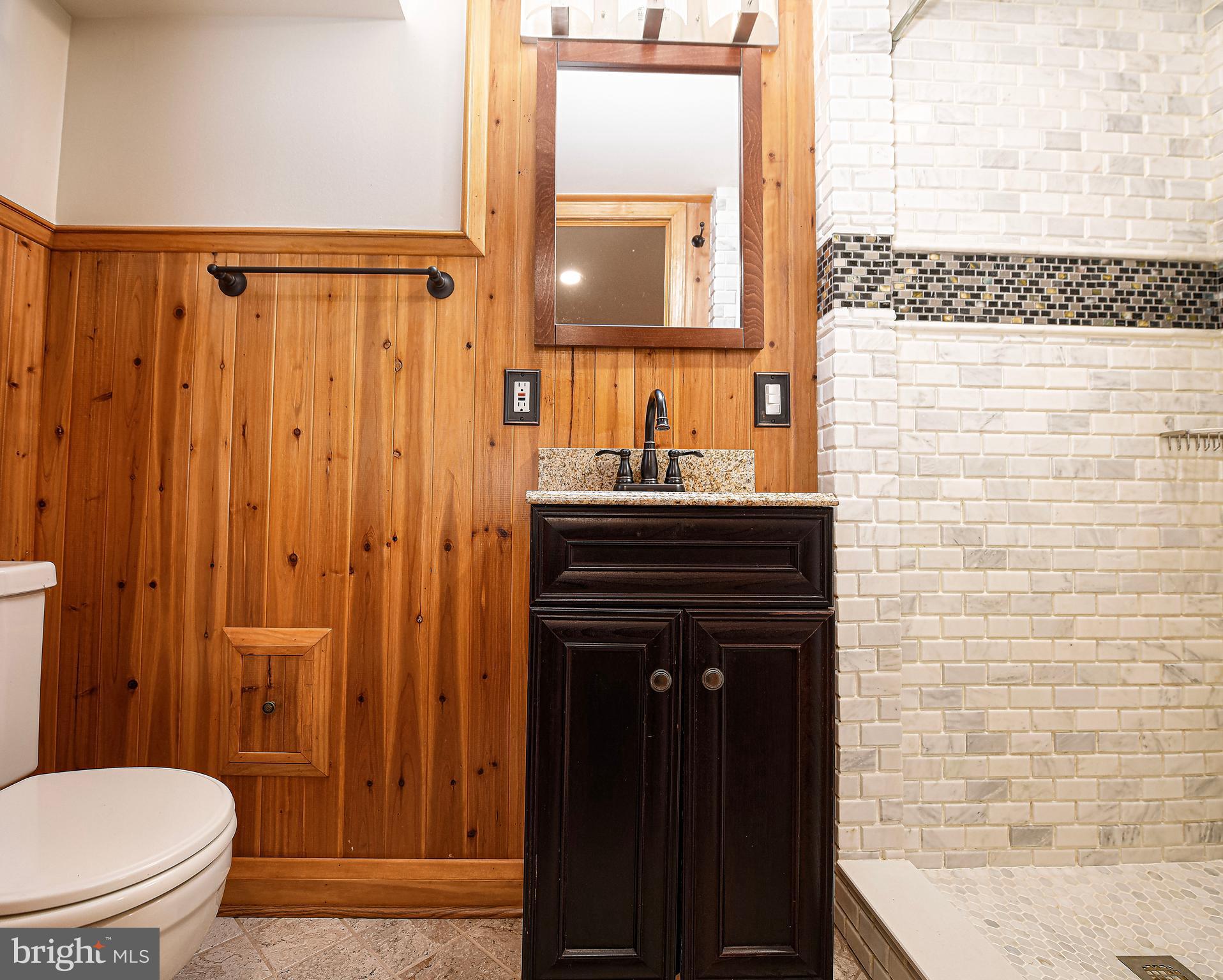 722 Anneslie Road Baltimore, MD 21212 - Photo 25 of 46 a bathroom with a sink a toilet and shower