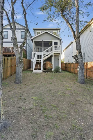 a view of a house with a large window