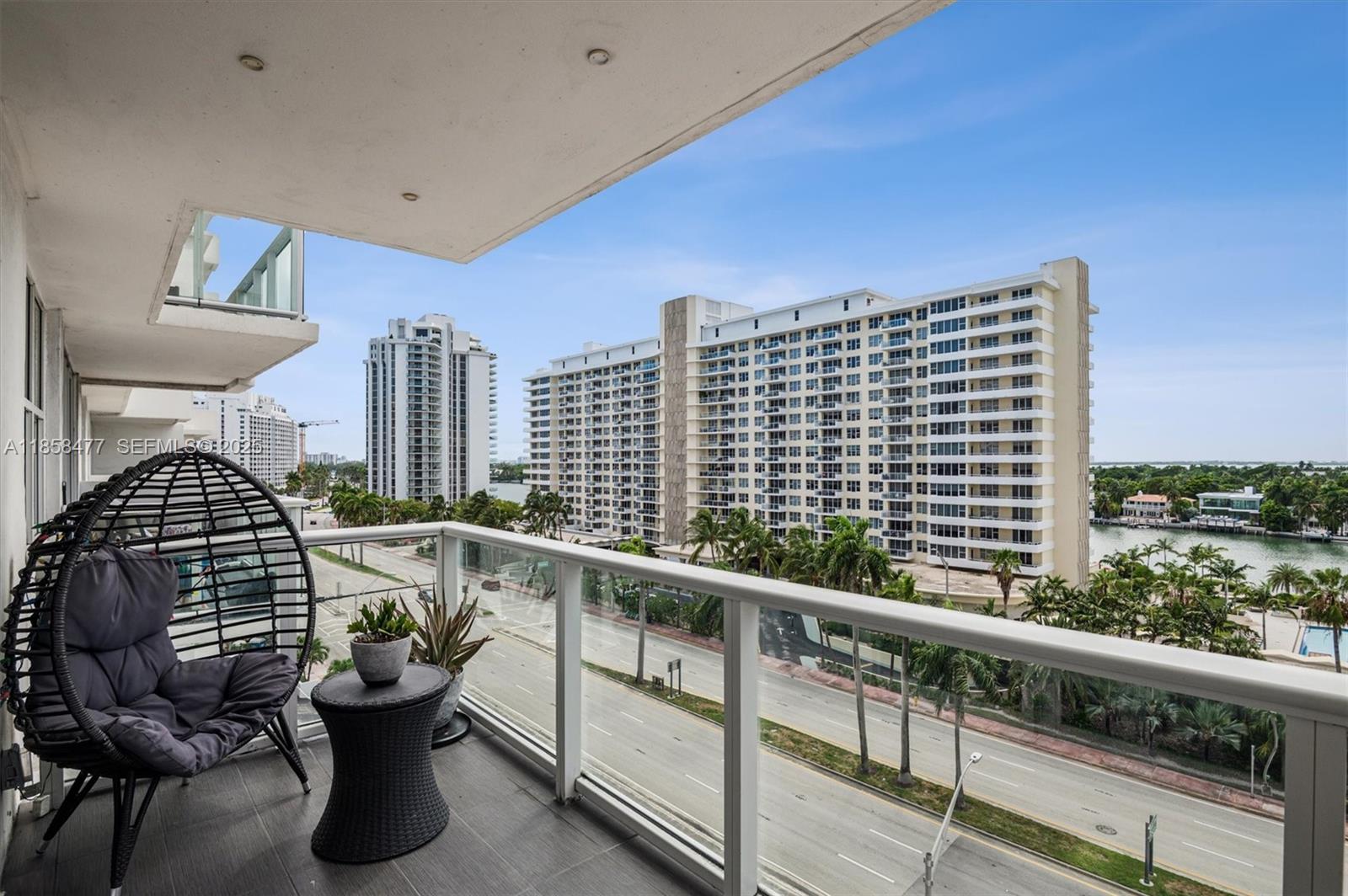 5601 Collins Avenue, Unit 820 Miami Beach, FL 33140 - Photo 3 of 23 a view of balcony with couch