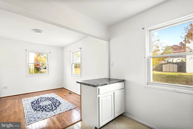 a utility room with a window