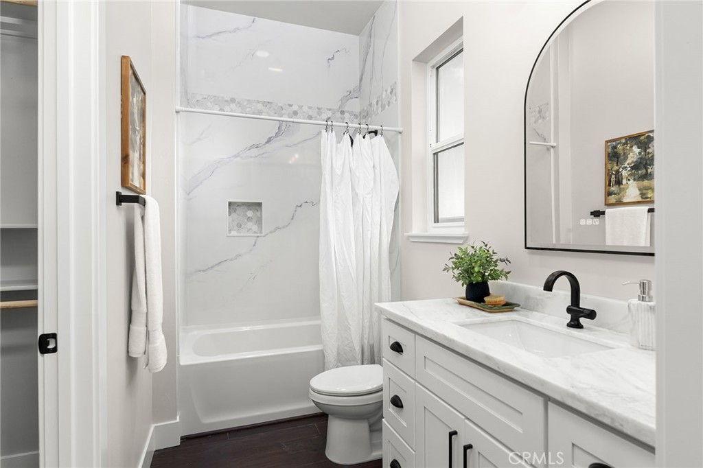 163 Valley Ridge Drive Paradise, CA 95969 - Photo 44 of 69 a bathroom with a granite countertop sink toilet and shower