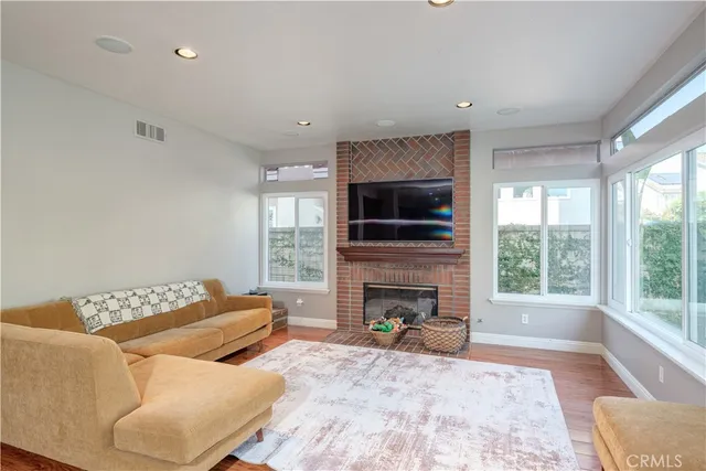 a bathroom with a sink vanity and mirror
