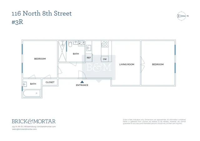 $5,900 | 116 North 8th Street, Unit 3R | Williamsburg