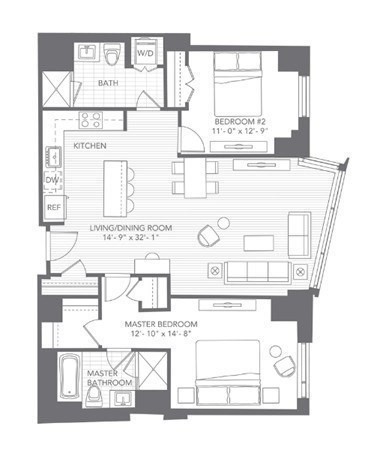 580 Washington Street, Unit 1207 Boston, MA 02111 - Photo 9 of 16 a black and white photo of a picture