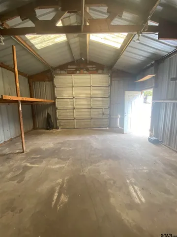 a view of a garage