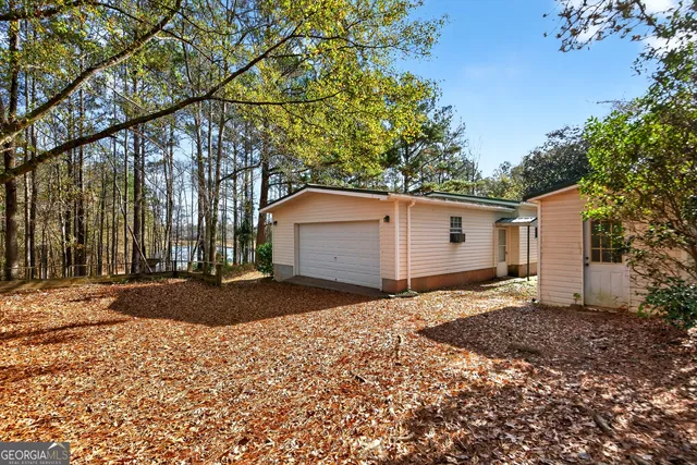 a backyard of a house