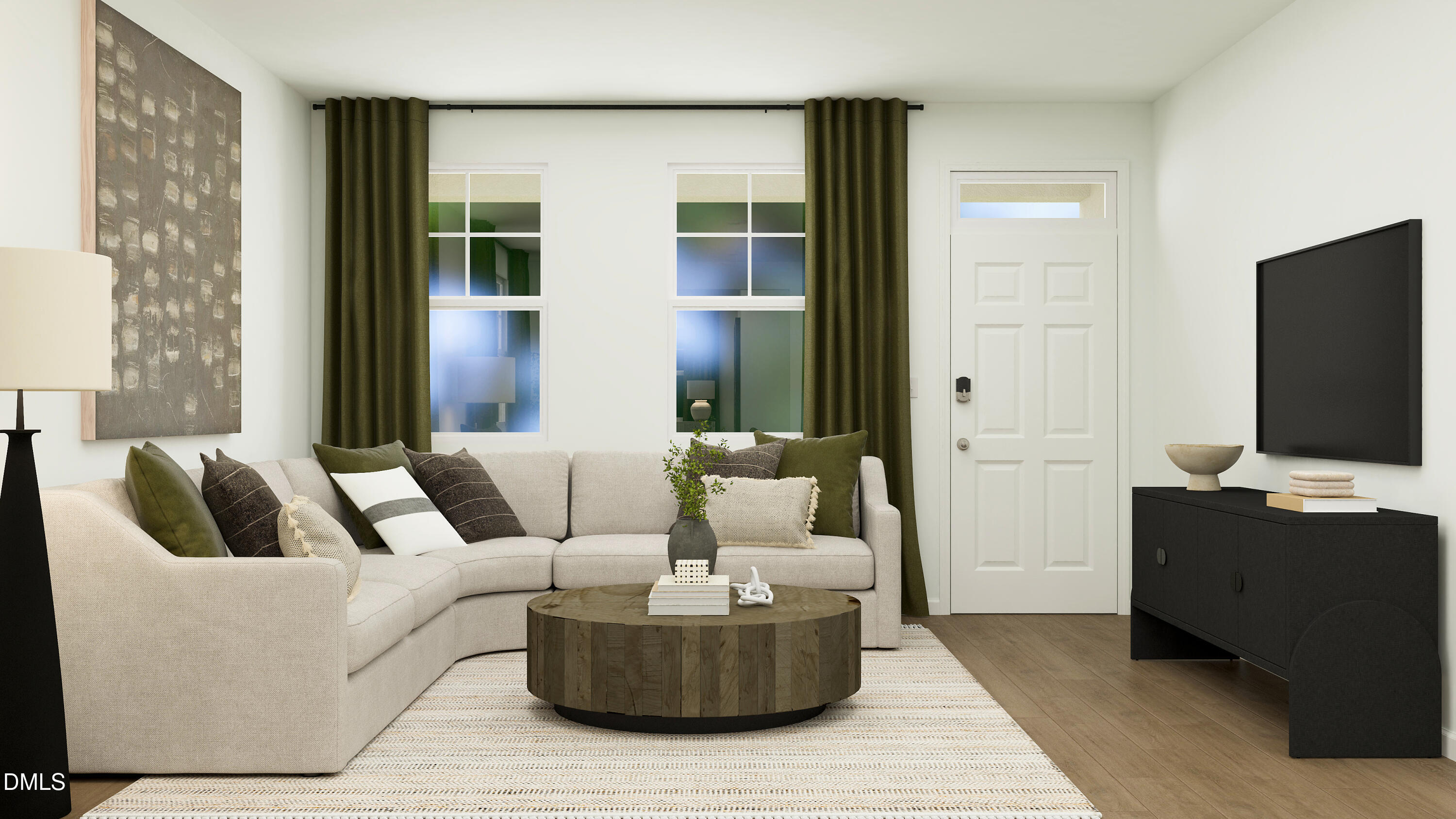 192 Redford Pl Drive Rolesville, NC 27571 - Photo 7 of 24 a living room with furniture and a flat screen tv