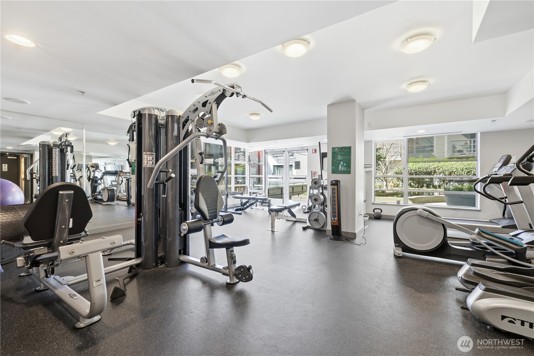 2929 1st Avenue, Unit 201 Seattle, WA 98121 - Photo 23 of 35 a view of a room with gym equipment