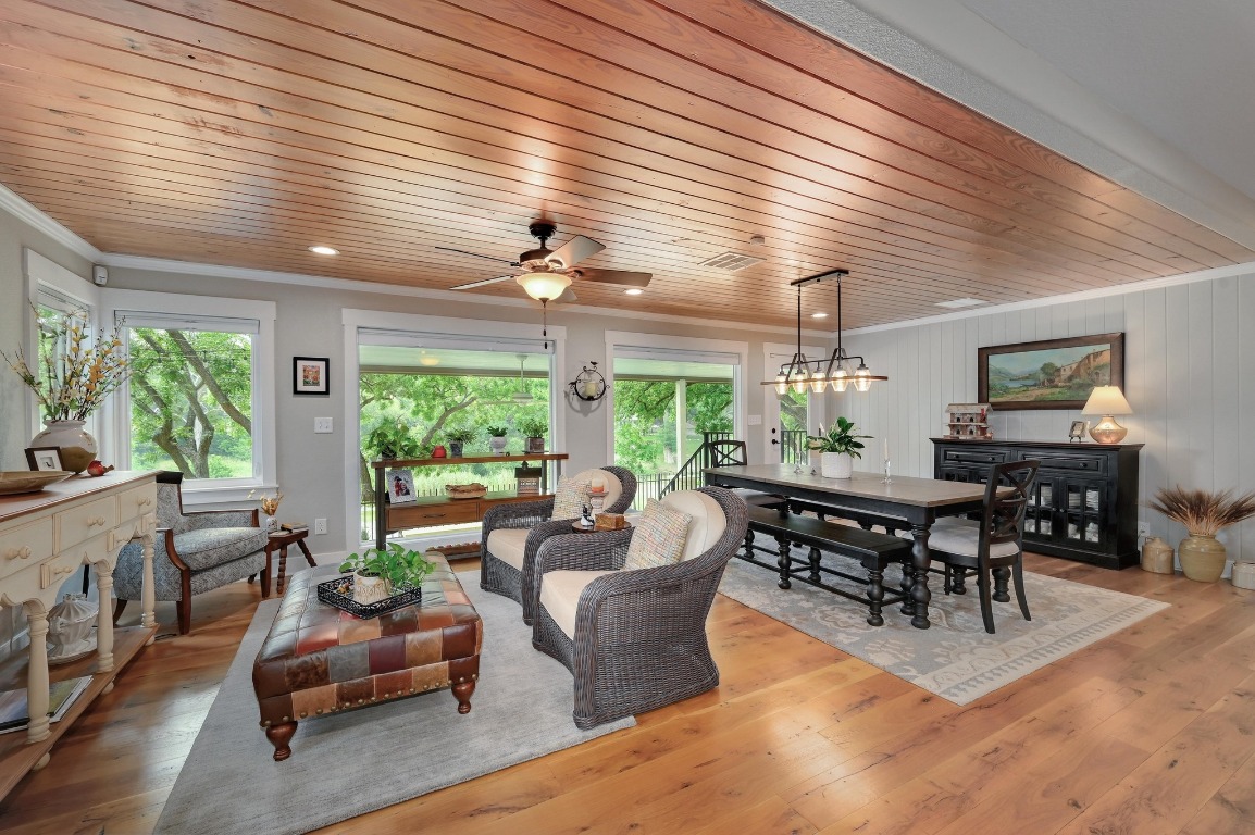 1020 River Road Wimberley, TX 78676 - Photo 14 of 40 a view of a dining room with furniture window and outside view