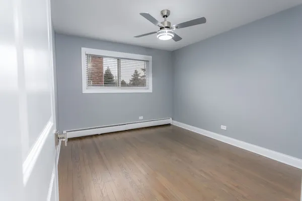 an empty room with a window